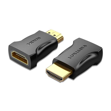 Vention HDMI Male to Female Adapter - 4K HD, Gold-Plated, Durable PVC Shell