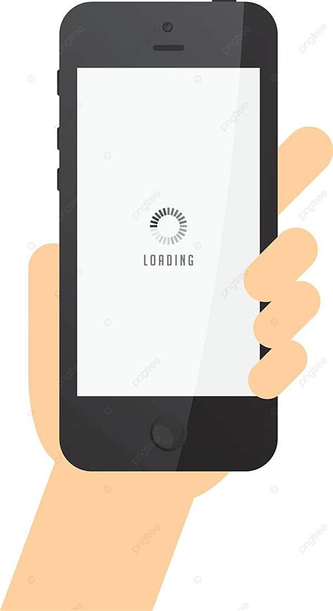 Hand Holding Phone Commercial Template Hold Digital Telephone Vector ...