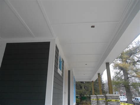 This is a close-up picture of the Custom Porch Ceiling. | Hardie siding, James hardie siding ...