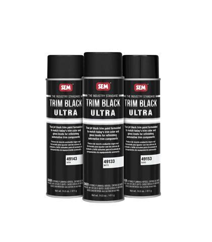 SEM Satin Black Trim Paint 49143 - 20 Oz. | Touch Up Zone