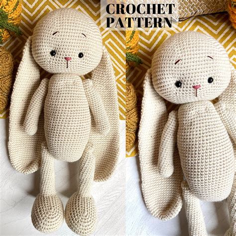 Polushkabunny Crochet Bunny Pattern Amigurumi Pattern - Etsy