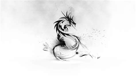 Abstract Dragon Wallpaper (Black/White) by maciekporebski on DeviantArt