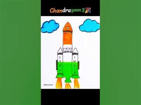 Chandrayaan 3 easy drawing 🌝 Chandrayaan 3 landed on the moon#chandrayaan3 #isro #india # ...