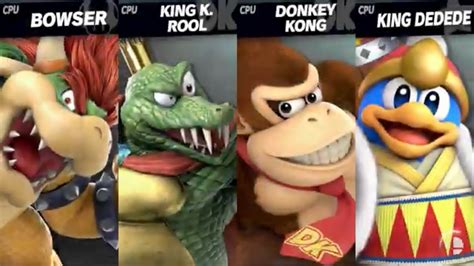 Super Smash Bros. Ultimate - Bowser vs King K Rool vs Donkey Kong vs ...