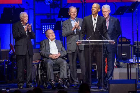 Former Presidents Obama, Bush, and Clinton - The Hollywood Gossip