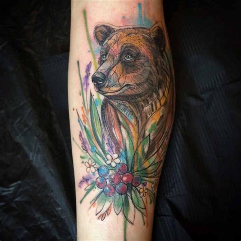 Watercolour Bear Tattoo | Best Tattoo Ideas Gallery