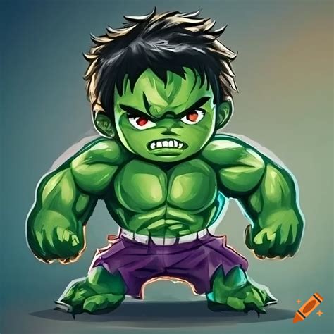 Hulk, chibi illustration