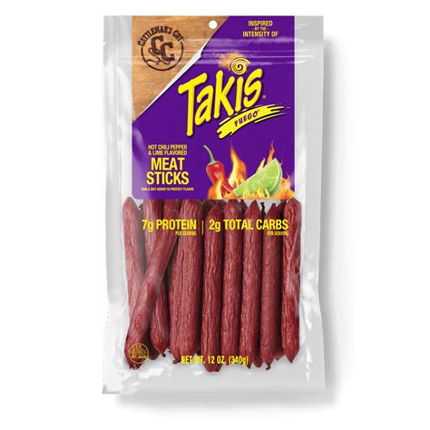 Cattleman's Cut Takis Fuego Meat Sticks, 12 Oz - Walmart.com - Walmart.com