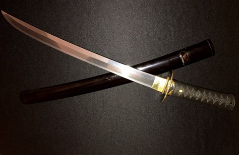 Antique Japanese Samurai Sword -Collection-Gold/Shakudo -Old Naginata Naoshi | St Croix Blades