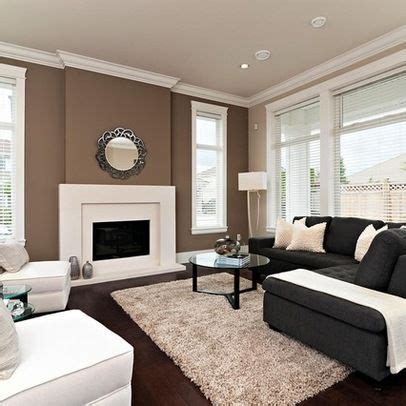 Brown accent Wall | Farm house living room, Paint colors for living room, Living room colors