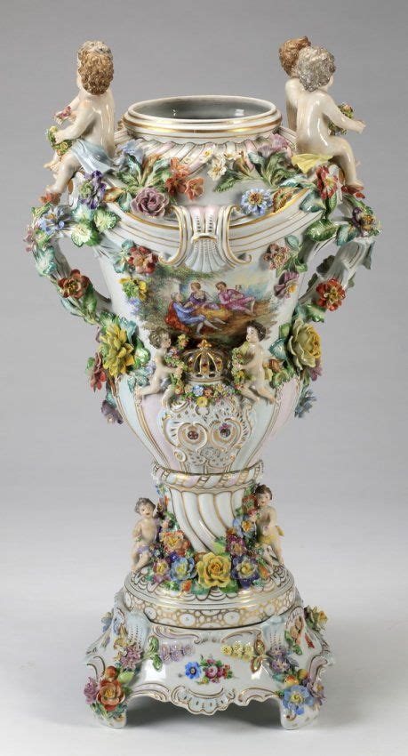 Early 20th c. Dresden porcelain urn, 33"h - Oct 25, 2015 | Great Gatsby's Auction Gallery, Inc ...