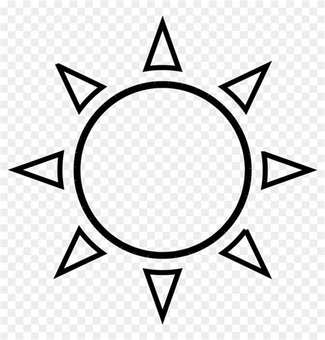 Sun Clip Art Outline - Sunshine Emoji Black And White - Free ...