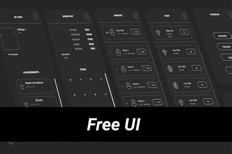 Dark Theme UI | 2D GUI | Unity Asset Store