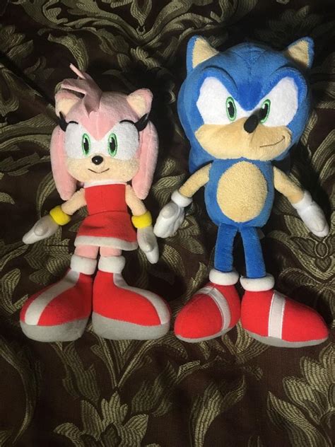 RARE sanei Amy Rose and Sonic plush, sonic the hedgehog | #1874817292