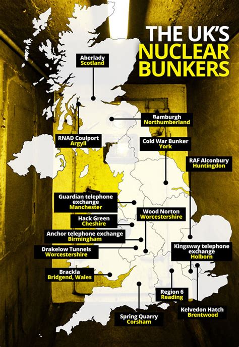 World War 3 - UK’s nuclear bunkers MAPPED in the case of nuclear war ...