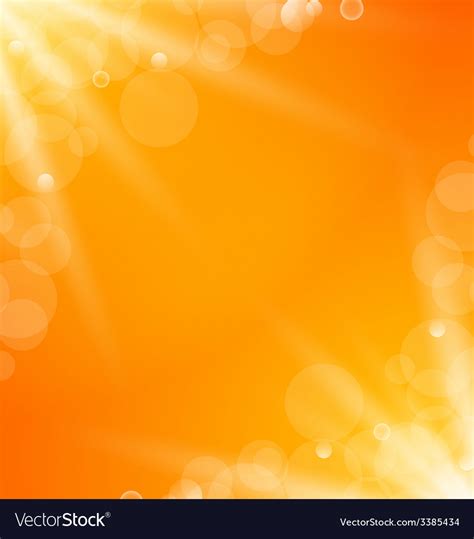 Abstract orange bright background with sun light Vector Image