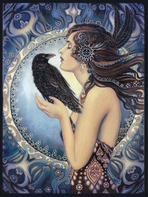 Raven Goddess 8x10 Print Pagan Mythology Celtic Witch Art - Etsy