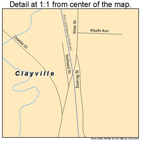 Clayville New York Street Map 3616111