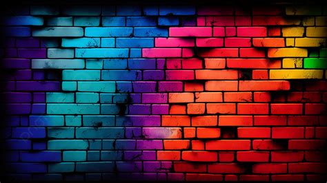 Wall Colored Brick Wall Hole Background, Wall, Background, Brick Wall Background Image And ...