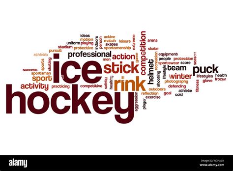 Ice hockey word cloud concept Stock Photo - Alamy