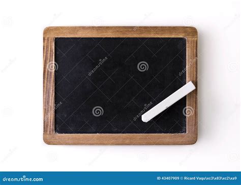 Blank Slate and a White Chalk Stock Image - Image of slate, blank: 43407909