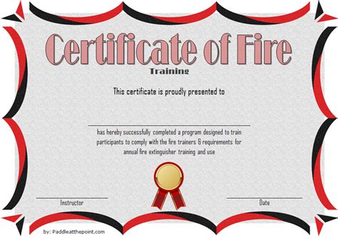 Fire Extinguisher Training Certificate - 7+ Latest Designs