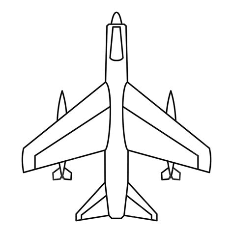 Armed Fighter Jet Icon Outline Style, Jet Drawing, Fig Drawing, Fighter ...