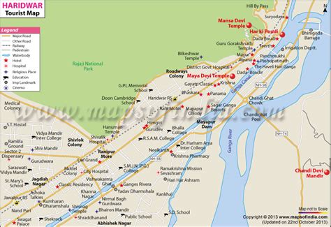 Travel to Haridwar - Tourism, Haridwar Tourist Map