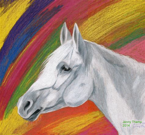 Arabian horse (coloured pencil) by JenThams on DeviantArt