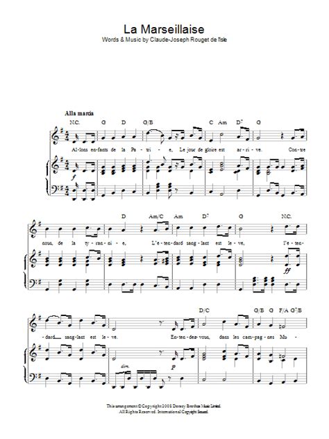 La Marseillaise (French National Anthem) | Sheet Music Direct