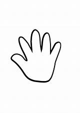 Handprint Coloring Page  Coloring Pages sketch template