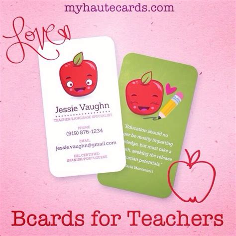 Business Cards for Teachers & Tutors | Teacher cards, Substitute teacher business cards, Teacher ...