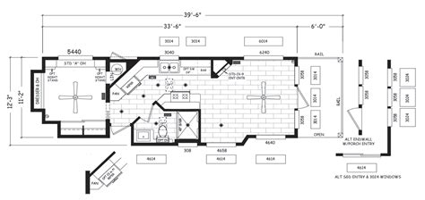 Sunset Peak 13 X 40 Park Model RV Floor Plan | Factory Expo Park Models