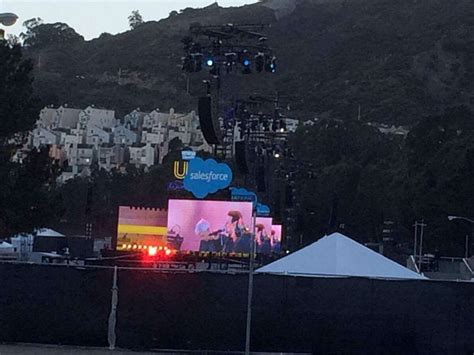 Massive stage erected outside Cow Palace for U2's Dreamforce concert