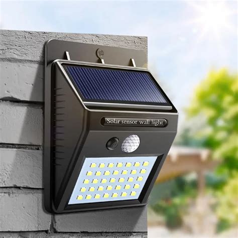 solar power LED light PIR Motion Sensor LED Cabinet Light Solar outdoor Wall lamp for garden ...