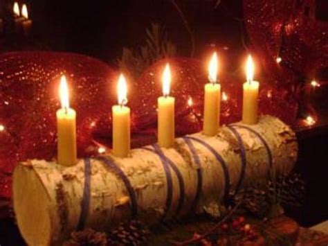 YULE LOGWhite birch log a rustic candle holder with style