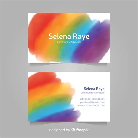 Premium Vector | Colorful business card template