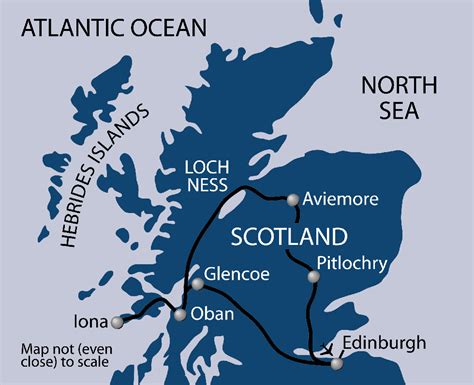 Mapa de la Isla de Iona, Islas Hebridas, Escocia | Hebridas