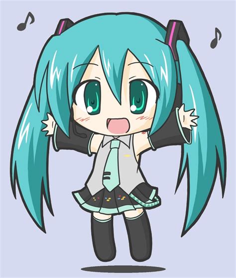 Hatsune Miku Gadis Animasi Chibi Animasi - IMAGESEE