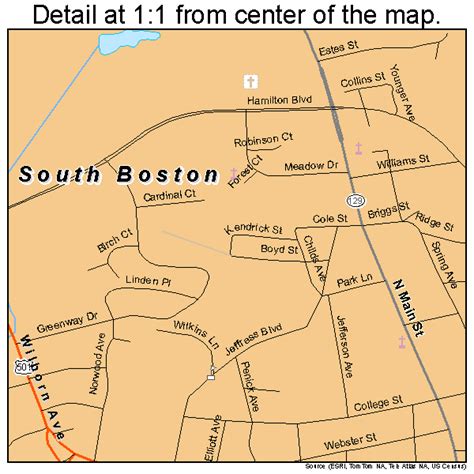 South Boston Virginia Street Map 5173712