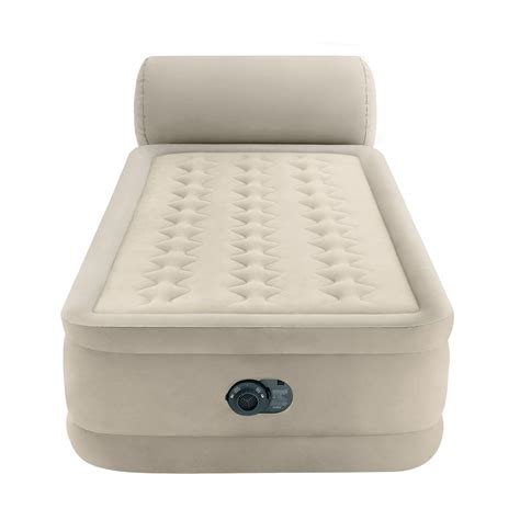 Intex® Dura-Beam Headboard 18" Twin Air Mattress with Built-in Pump ...