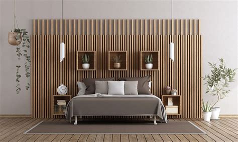Modern Wood PVC Wall Panels for Bedroom