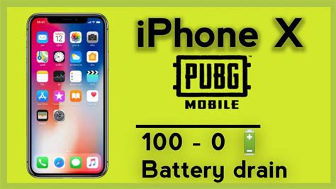 iphone x battery drain test 100 - 0🔋// how long can you play pubg ? - YouTube