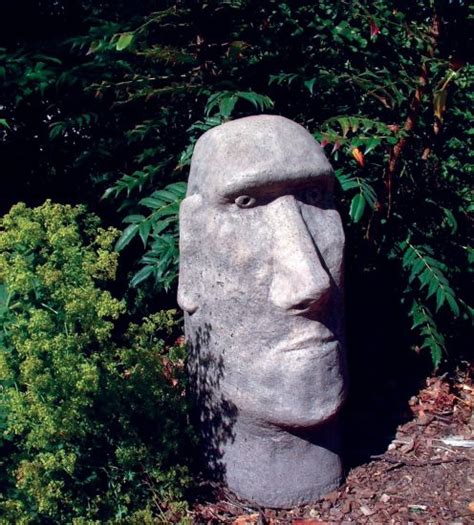 Moai Easter Island Head Stone Garden Ornament