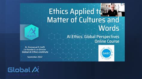 Ethics Applied to AI: A Matter of Cultures and Words – Global AI Ethics