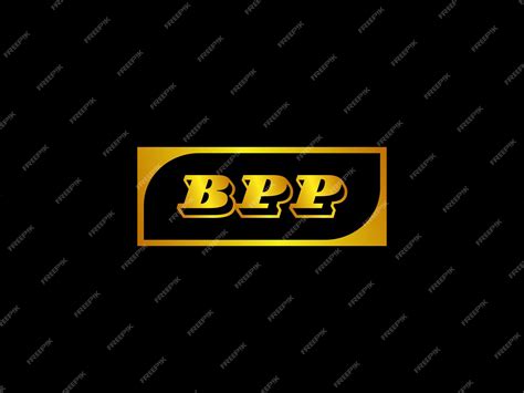 Premium Vector | A black and gold logo for bpp.