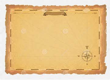 Ancient paper map template stock vector. Illustration of scroll - 259166980