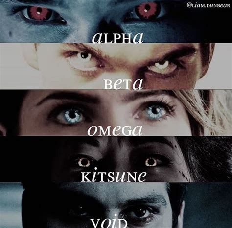 Alpha, Beta, Omega, Kitsune et Void | Colore degli occhi, Teen wolf ...