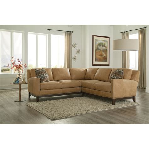 Smith Brothers 238 Transitional Sectional Sofa with Track Arms | Darvin Furniture | Sectional Sofas