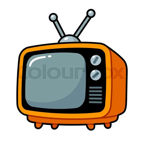 Cartoon vintage TV set | Stock vector | Colourbox